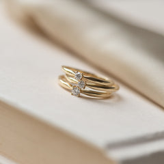 Isabel Bernard De la Paix Celesse 14 Carat Gold Ring | diamond 0.07 ct | IBD330002-54
