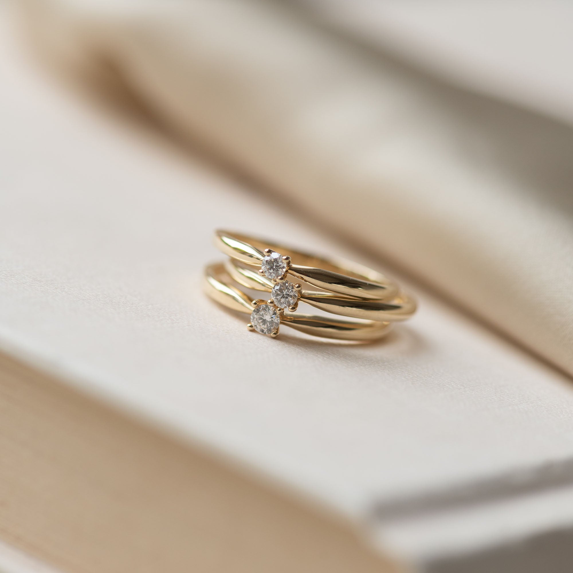 Isabel Bernard De la Paix Celesse 14 Carat Gold Ring | diamond 0.07 ct | IBD330002-54