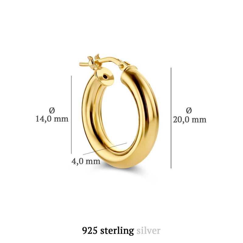 Parte Di Me Bibbiena Poppi damen Creolen 585 Vergoldung PDM36056-zoom-