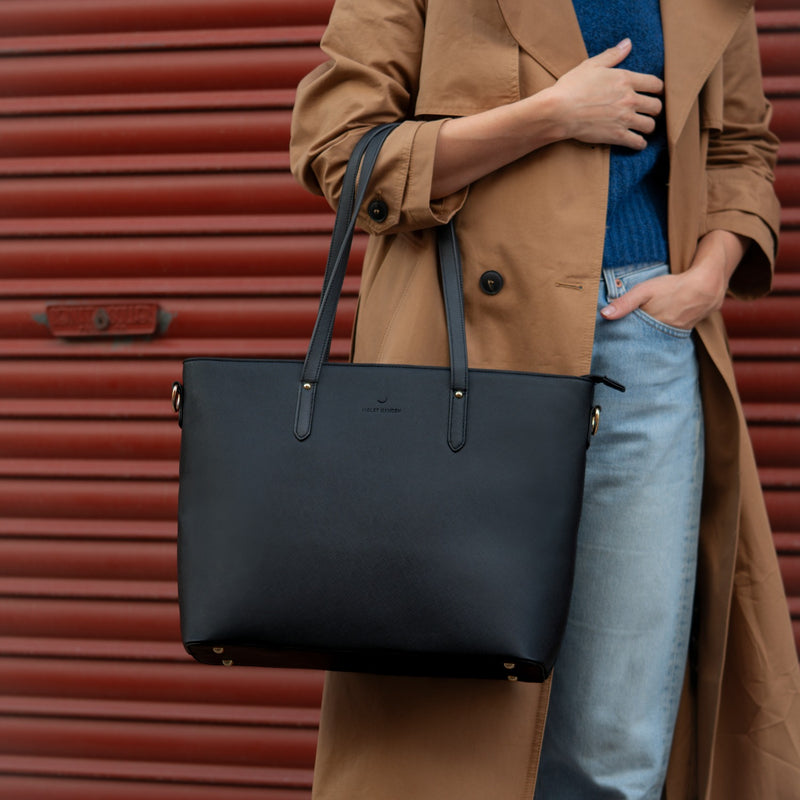 Violet Hamden Essential Bag Schwarzer Shopper mit 13-Zoll-Laptopfach VH25036-801-zoom-