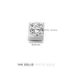 Isabel Bernard Saint Germain Felie 14 Carat Whitegold cube Charm IB350051
