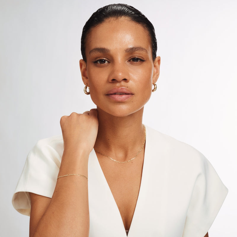 Isabel Bernard Cadeau d'Isabel 14 Karat | Gold Halskette und Armband Geschenksets IB90094-zoom-