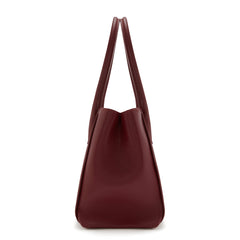 Isabel Bernard Honoré Cloe Midi Bordeaux Calfskin Leather Handbag IB25082-052