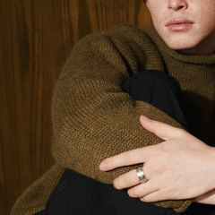 Fossil Knox Silver and Gold Stainless Steel Ring JF049179989