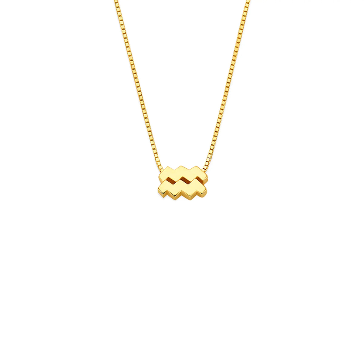 Isabel Bernard Étoiles d’Or Aquarius 14 Carat Gold Venetian Necklace With Horoscope IB340188