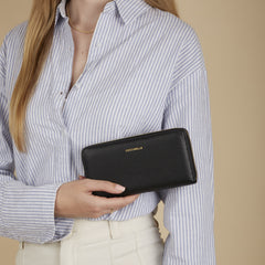Coccinelle Magie Black Leather Zip Wallet E2MQF110401001