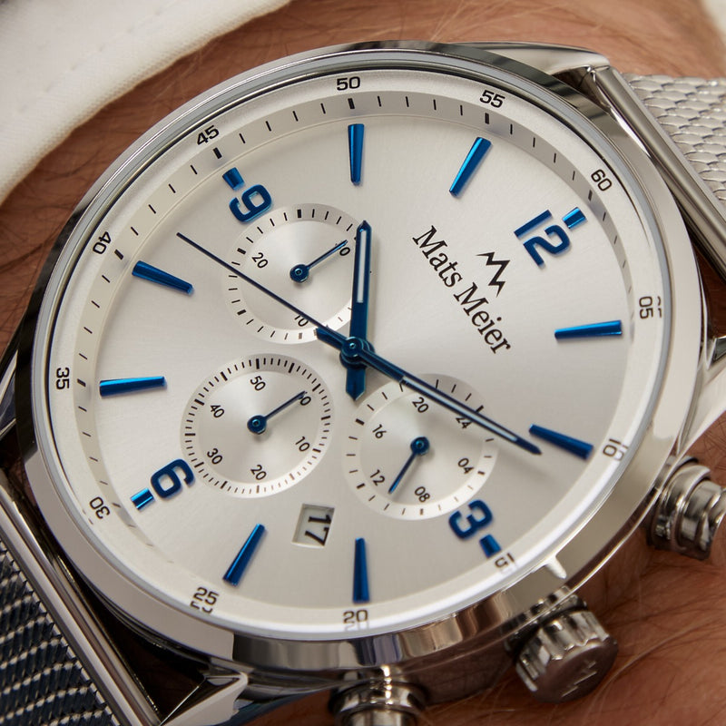 Mats Meier Grand Cornier Chronograph Men's Watch Silver Colored MM00135-zoom-