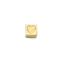 Isabel Bernard Le Carré Felie 14 Carat Golden cube Charm Heart IB350044