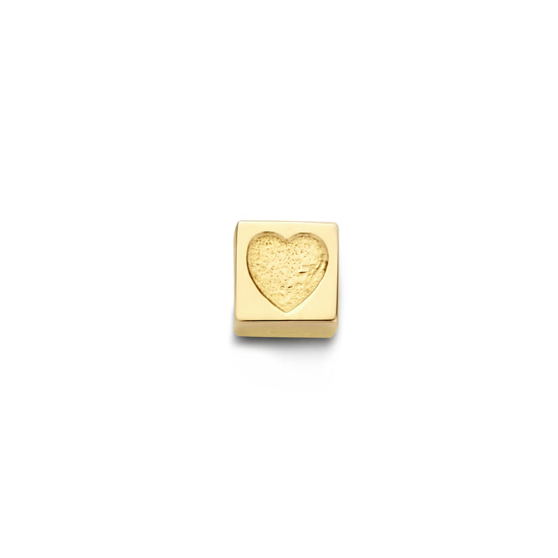Isabel Bernard Le Carré Felie 14 Karat | Gold Kubus Charm Heart IB350044-zoom-