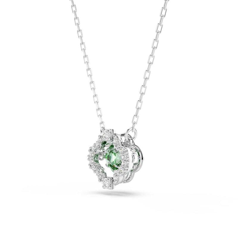 Swarovski Una Sparkling DC Halskette in Silberoptik mit grünem Kristall 5757785-zoom-