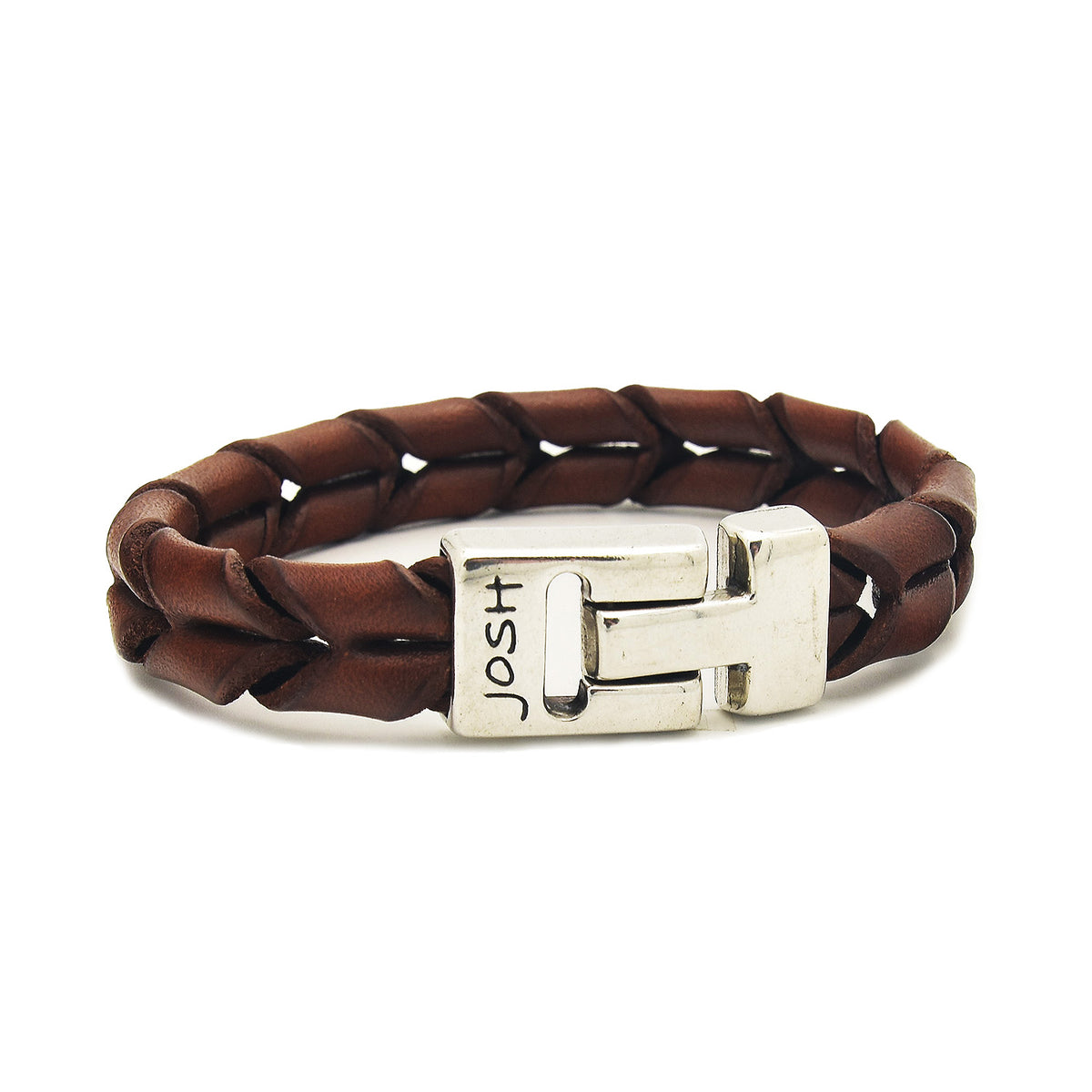 Josh Leather Bracelet 09284-BRA-S/COGNAC/M