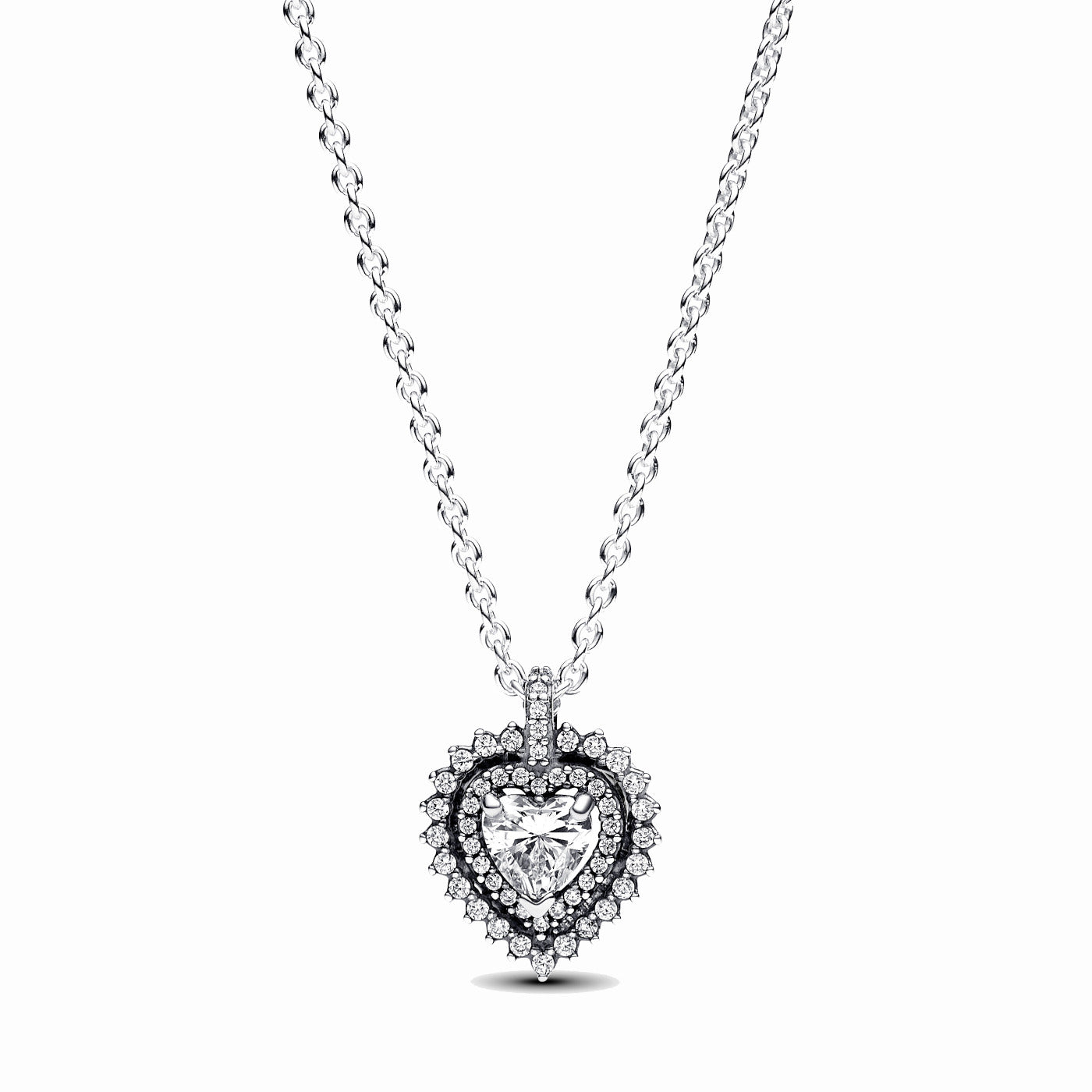 Pandora Timeless 925 Sterling Silver Heart Necklace 393099C01-45