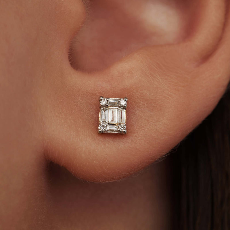 Isabel Bernard De la Paix Maxime 14 Karat Goldohrrstecker mit Diamant 0.26 ct IBD360020-zoom-