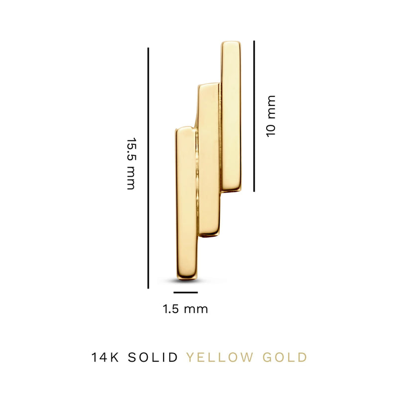 Isabel Bernard Le Marais Rosalie 14 Karat | Gold Ohrstecker IB360217-zoom-