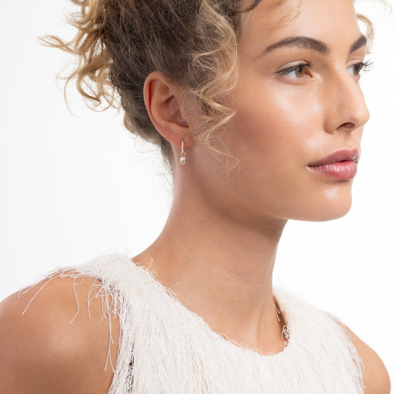 Isabel Bernard Le Marais Sophie 14 Karat Gold Creolen mit Zirkonia-Stein IB360293-zoom-