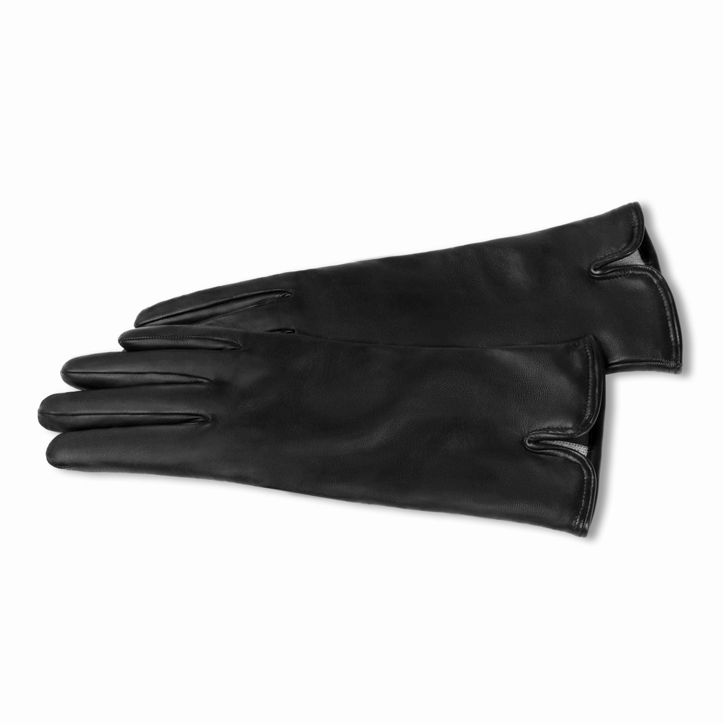 Isabel Bernard Honoré Sylvie black goatskin leather gloves IB67004-301-6.5