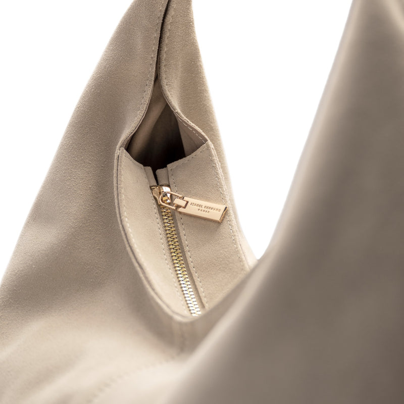 Isabel Bernard Honoré Grace cremefarbene Wildleder-Schultertasche IB25093-170-zoom-