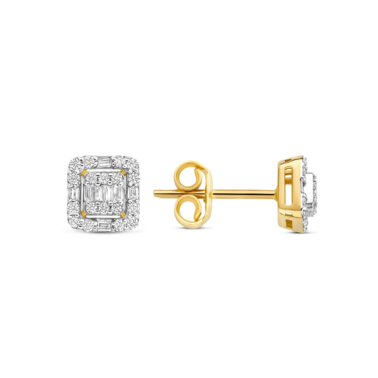 Isabel Bernard De la Paix Elena 14 karat gold stud ear studs with diamond 0.25 carat IBD360032