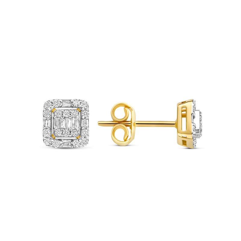 Isabel Bernard De la Paix Elena 14 Karat Goldohrrstecker mit Diamant 0.25 ct IBD360032-zoom-