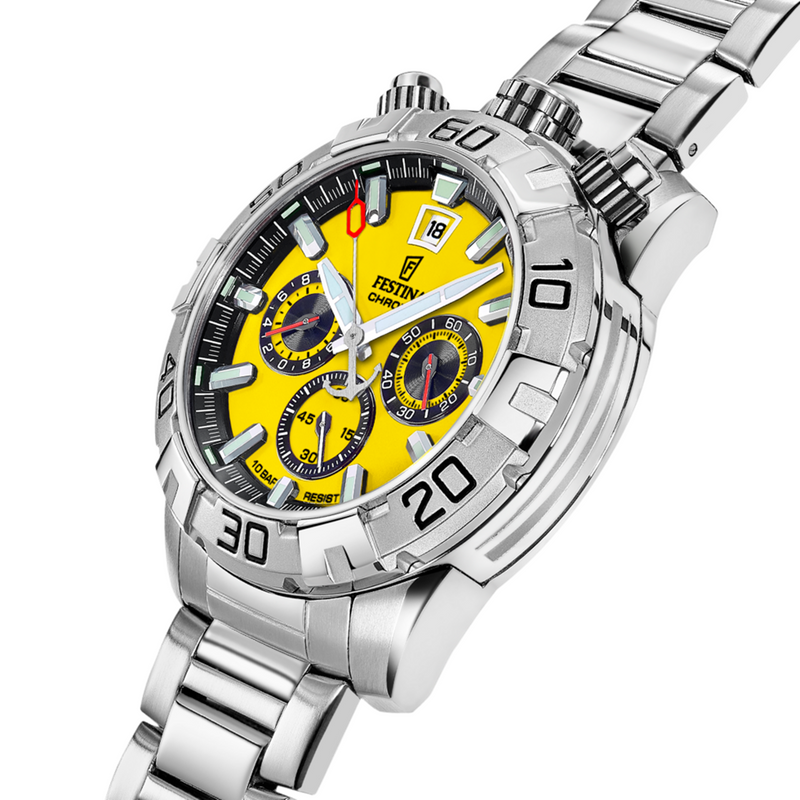 Festina Bullhead Yellow Chronograph Men's Watch F20743/4-zoom-