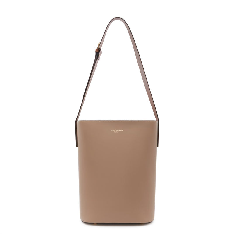 Isabel Bernard Honoré Lora Taupe Kalbsleder Umhängetasche IB25085-378-zoom-