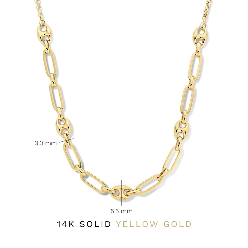 Isabel Bernard Cadeau d'Isabel 14 Karat Gold Halskette und Armband Geschenkset mit Ketten IB90181-zoom-