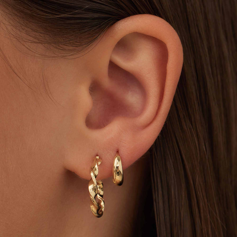Isabel Bernard Rivoli Morgane 14 Karat | Gold Reif-Ohrringe IB360247-zoom-