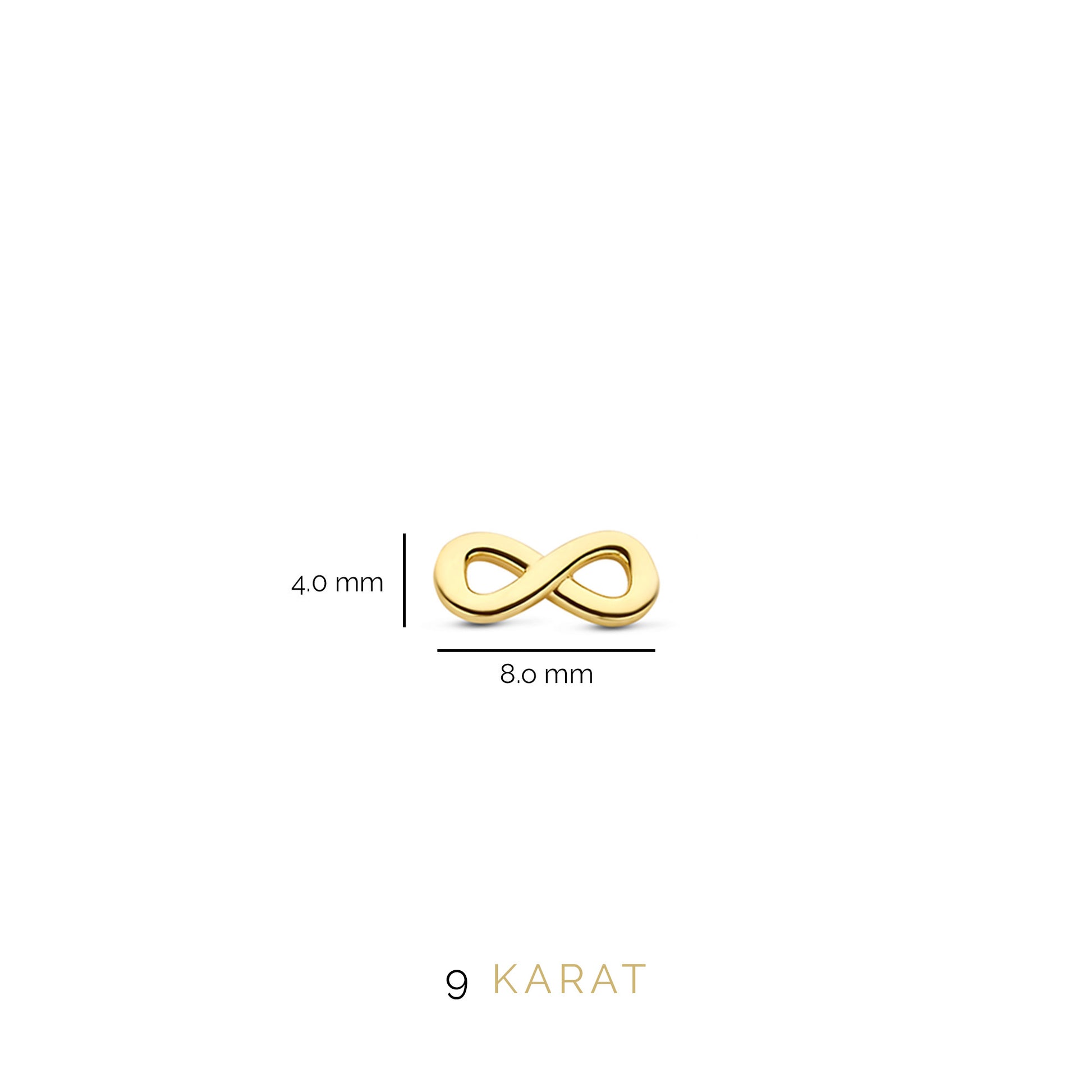 Beloro Jewels Della Spiga 9 karaat oorknoppen BO360003