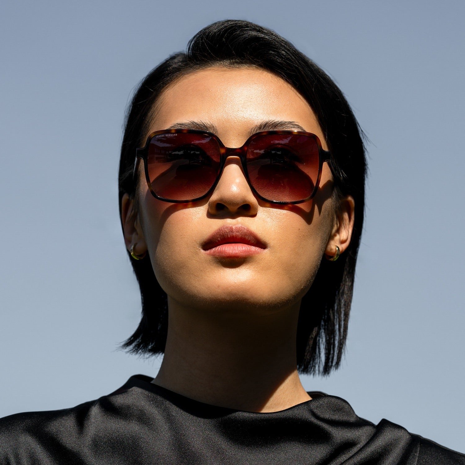 Isabel Bernard La Villette Rene Brown Tortoise Vierkante Sunglasses IB400000-14-14