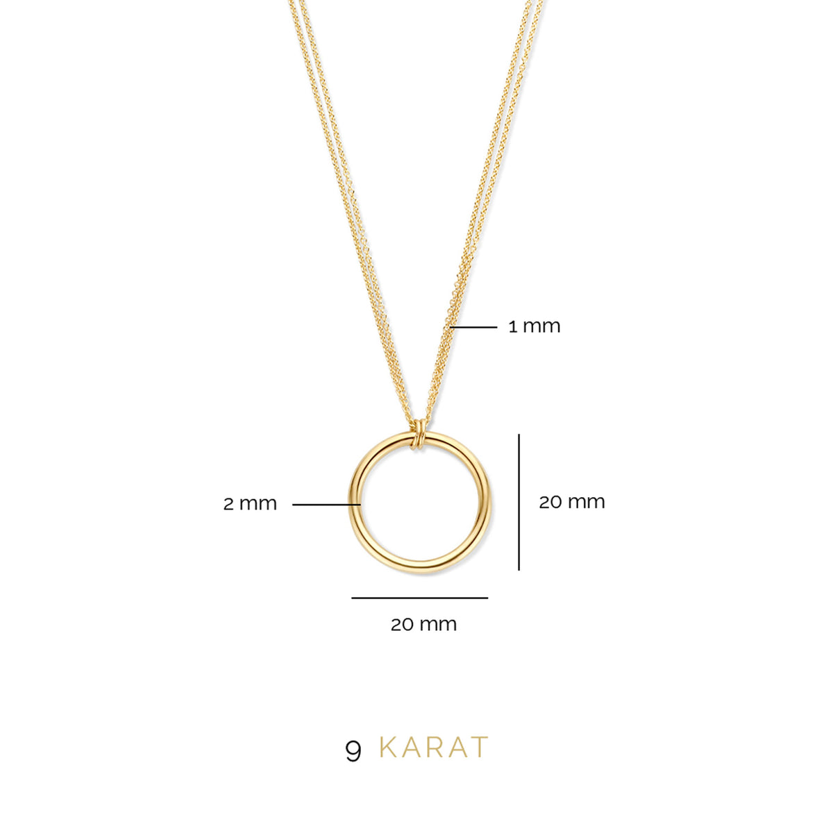 Beloro Jewels La Rinascente Constanza 9 carat gold Necklace BO340035