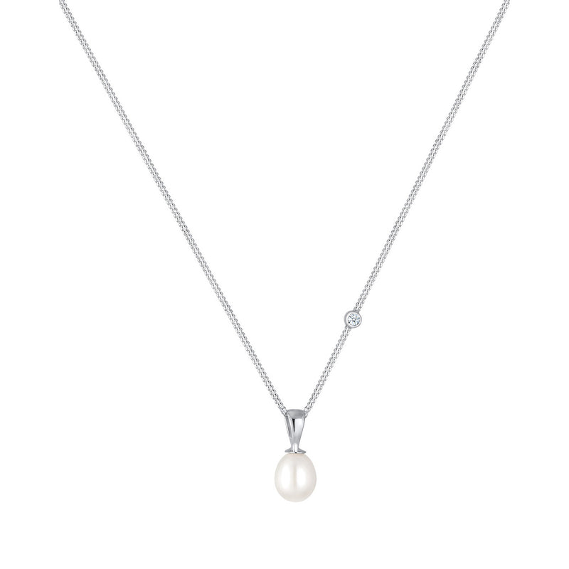 Elli 925 Sterling Silver Pearl Necklace with Diamond 2004-BF-0008078-001-zoom-