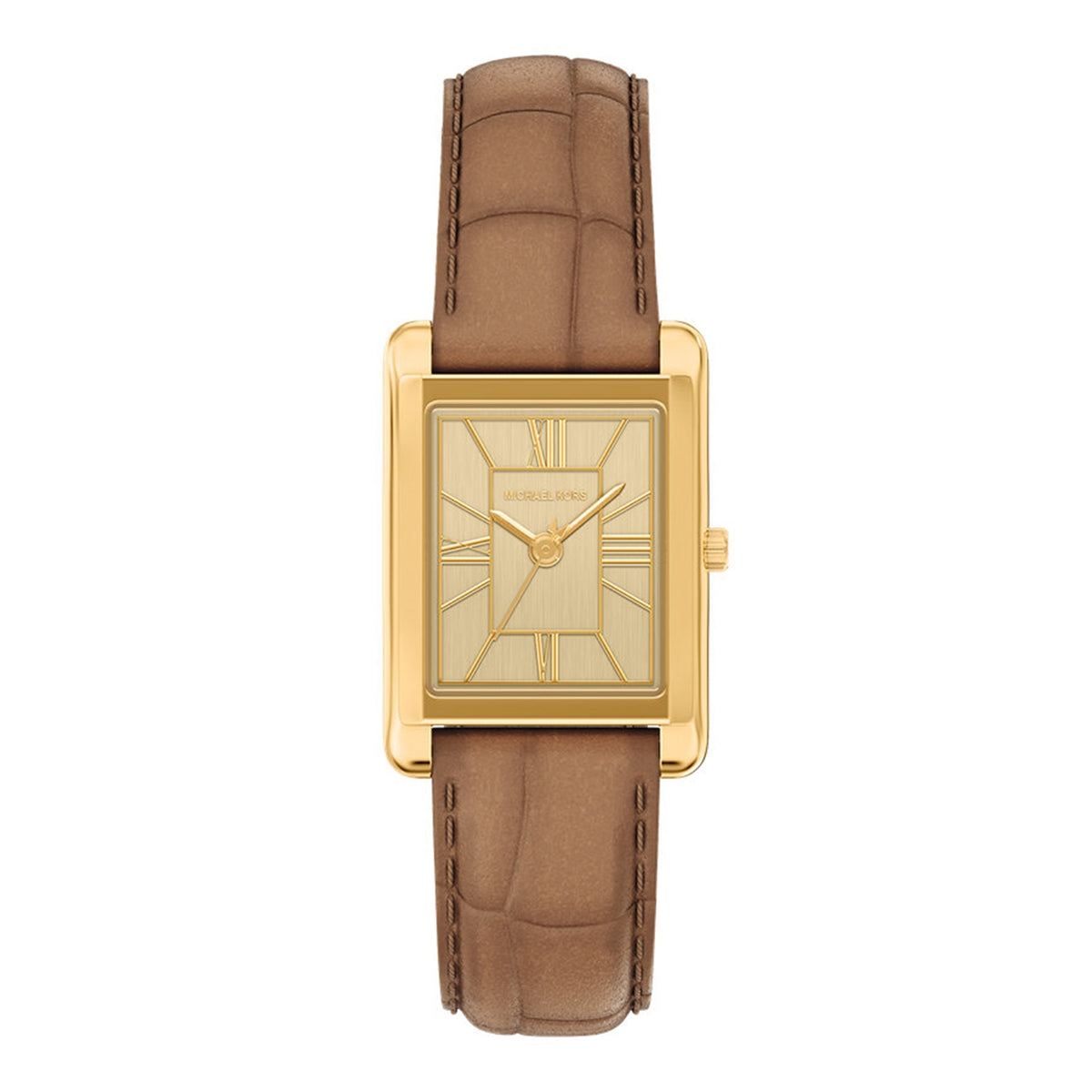 Michael Kors Essex Rectangular Gold Dial Watch MK7584