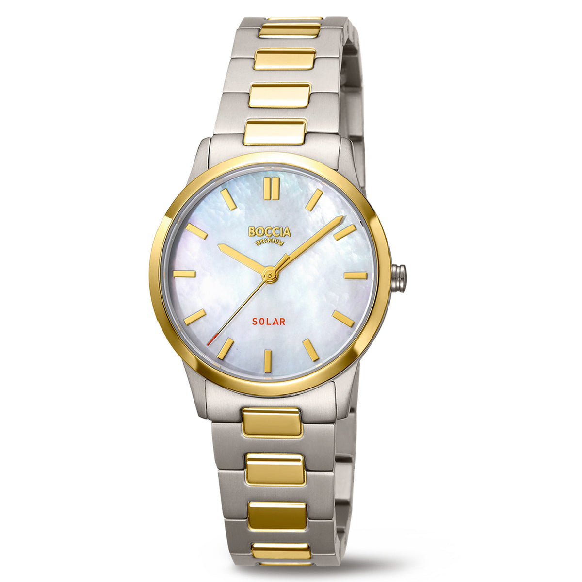 Boccia Titanium Parelmoer Dames Horloge 2002-3363-04