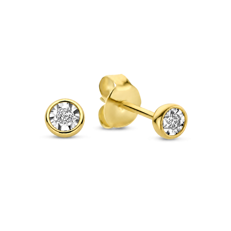 Isabel Bernard De La Paix Inaya 14 Karat | Gold Ohrstecker | Diamant 0.04 Karat | IBD360026-zoom-