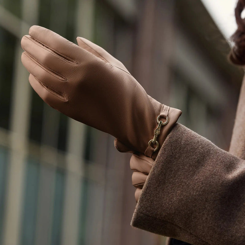 Isabel Bernard Honoré Marcelia Taupe Ziegenfell Leder Handschuhe IB67001-378-6.5-zoom-