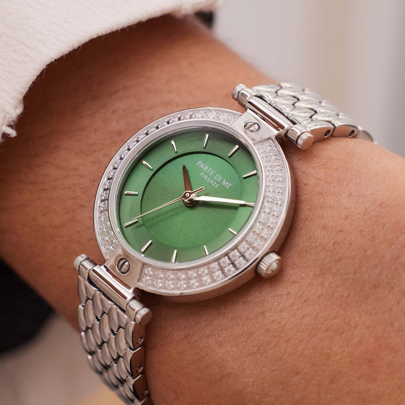 Parte Di Me Orologio Rond DamenUhr Silberfarbene und Groen PDM09010-zoom-