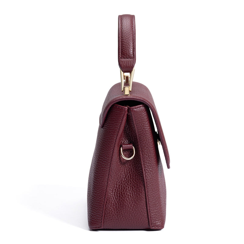 Isabel Bernard Femme Forte Heline Bordeaux Kalbsleder Handtasche IB21121-zoom-