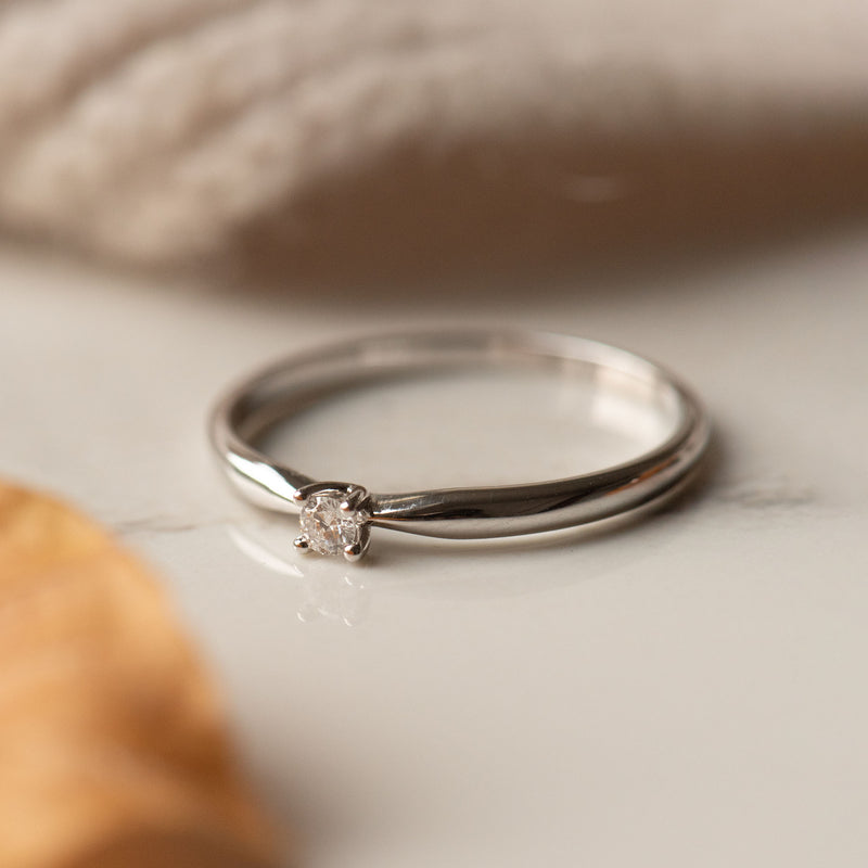 Isabel Bernard De la Paix Celesse 14 Karat | Weißgold Ring | Diamant 0.07 Karat | IBD330005-54-zoom-