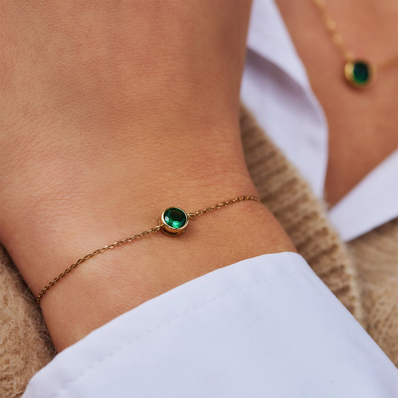 Violet Hamden Venus 925 Sterling Silbernes Vergoldetes Armband mit Geburtsstein VH320010-FEB-zoom-