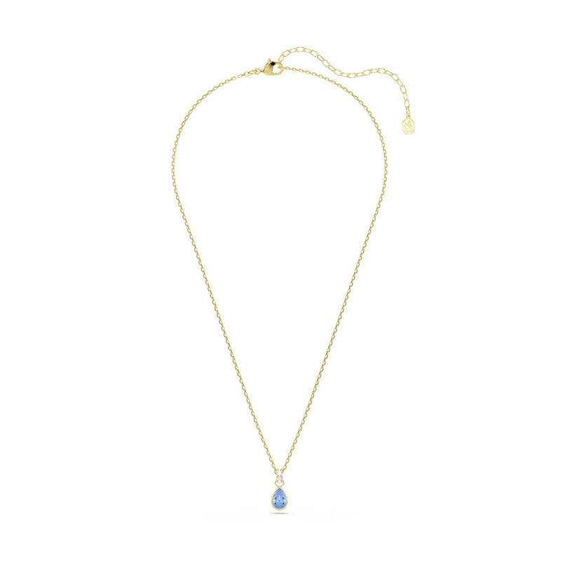 Swarovski Chroma Halskette in Goldoptik mit blauem Kristallanhänger 5757786-zoom-