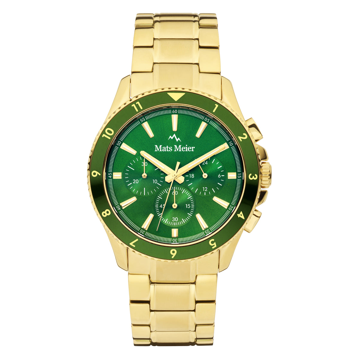 Mats Meier Ponte dei Salti Chronograph Men'sWatch Gold-coloured and Green MM00512