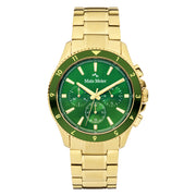 Mats Meier Ponte dei Salti Chronograaf HerrenUhr Goldfarbene und Groen MM00512