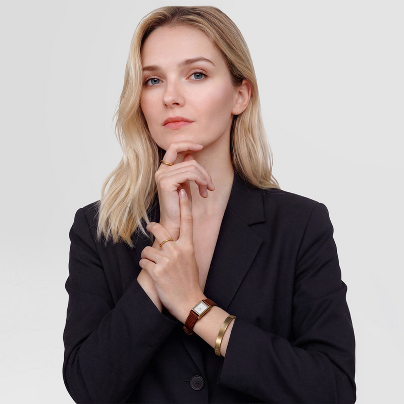 Daniel Wellington Bound Mini Hellbraun Lizard Damen Uhr DW00100905-zoom-