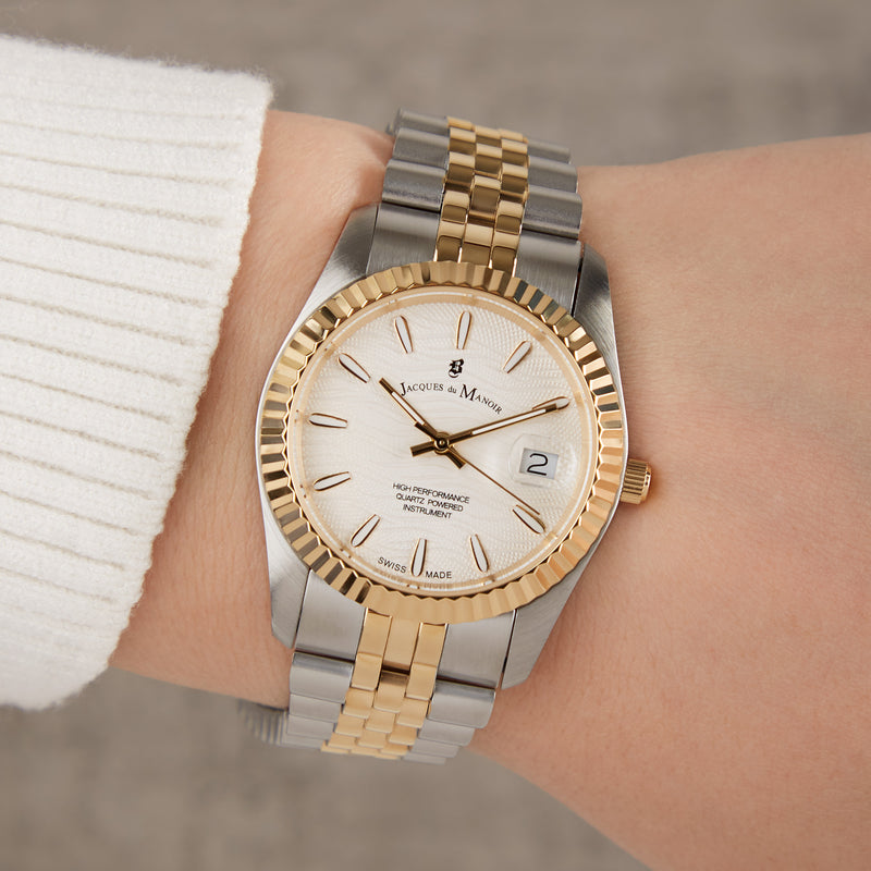 Jacques du Manoir Inspiration Prestige damen Uhr Gold/Silber JWL01801-zoom-