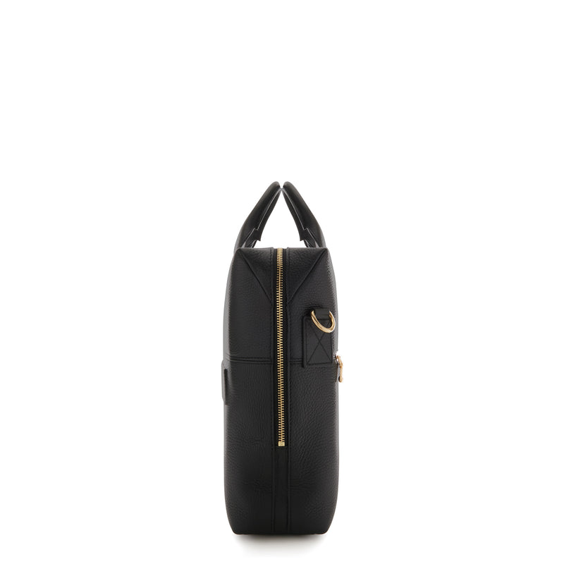 Isabel Bernard Honoré Anique Handtasche aus schwarzem Kalbsleder IB25071-zoom-