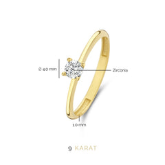 Beloro Jewels Monte Napoleone Stella 9 carat gold Ring BO330002-50