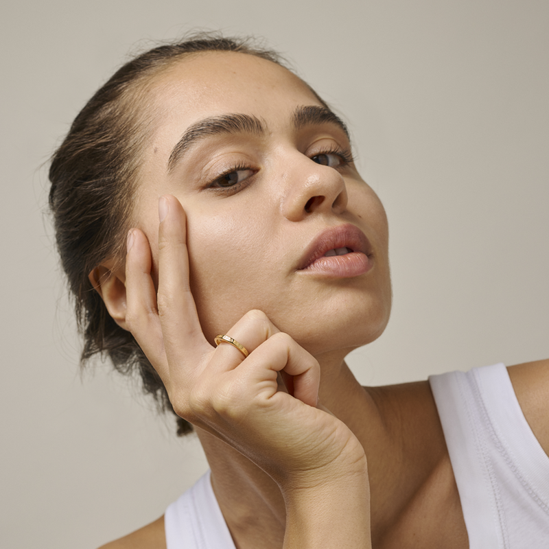 ENAMEL Copenhagen Gold Plated Heart Ring R95G-52-zoom-