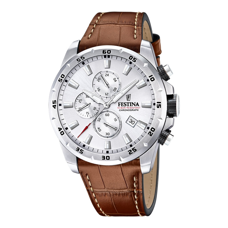 Festina Timeless Chrono herren Uhr Braun F20692/1-zoom-