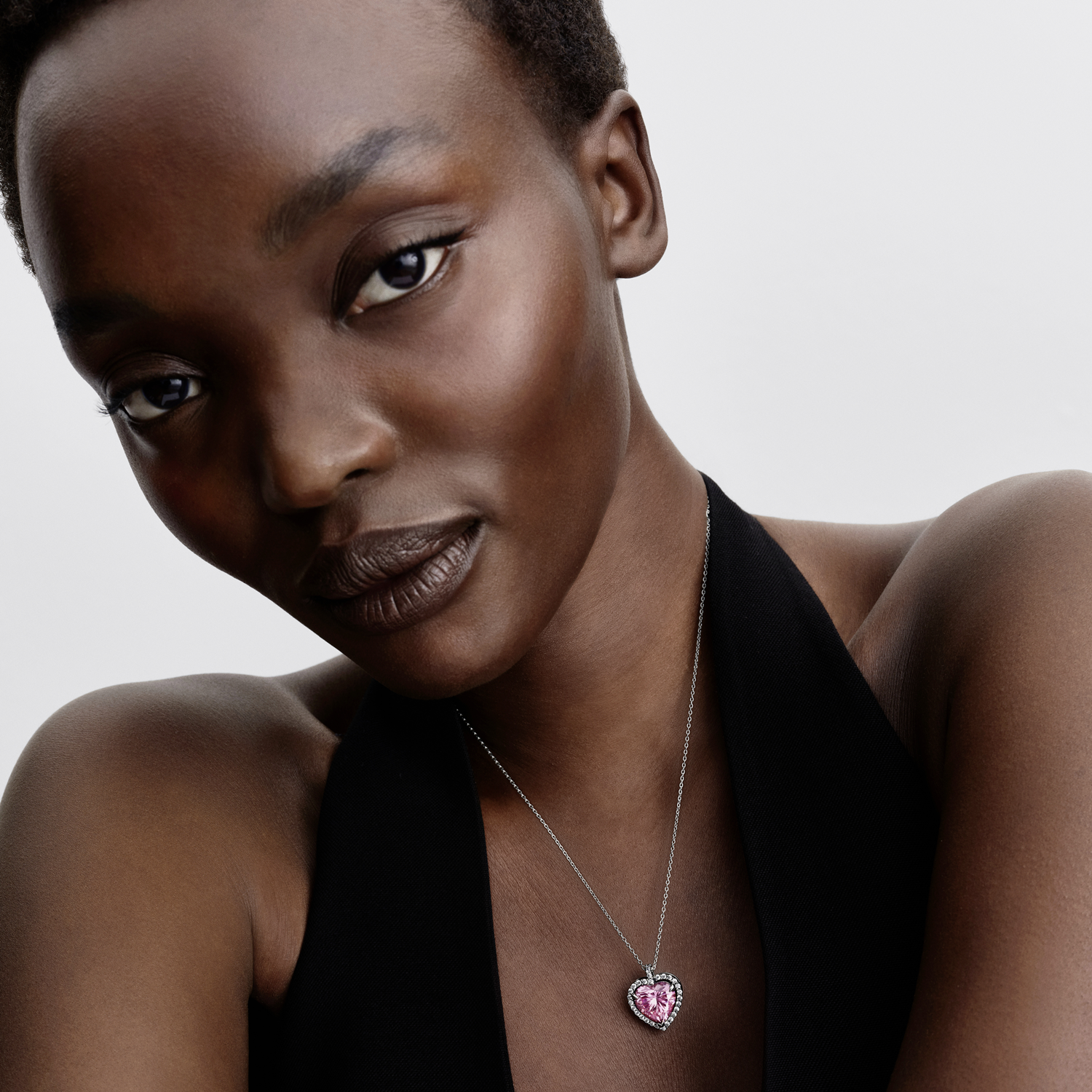 Pandora Timeless 925 Sterling Silver Pink Halo Heart Necklace 394414C01-45