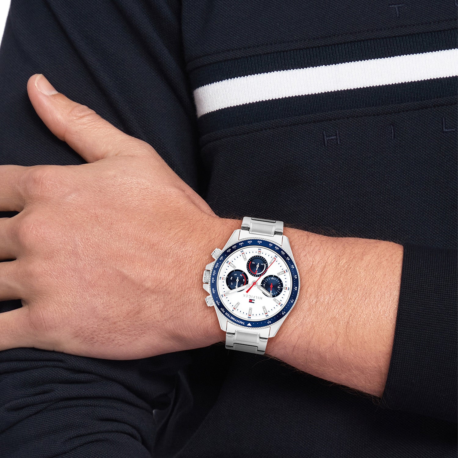 Tommy Hilfiger Clark Wit Heren Horloge 2002-TH1792238